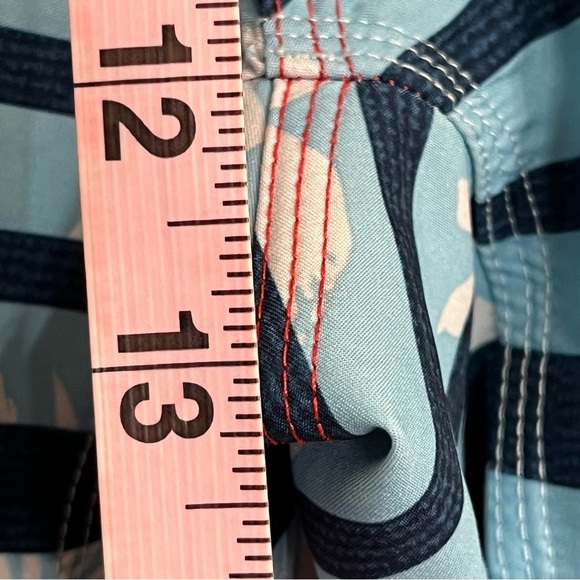 Men’s Burnside  Board Shorts Swim Trunks Sz 32 Stretch Hawaiian Print Zip Pocket - Picture 4 of 14